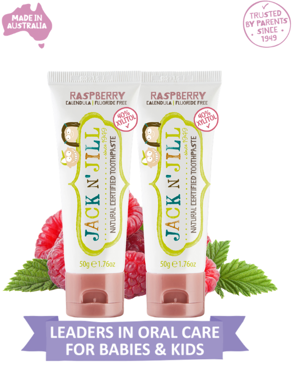 Jack N Jill Doğal Sertifikalı Diş Macunu Ahududu 2 Adet (2x50g)