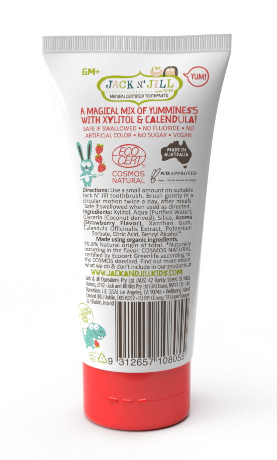 Jack N'Jill Doğal Sertifikalı Diş Macunu Mega Berry Çilek Aromalı 200 gr