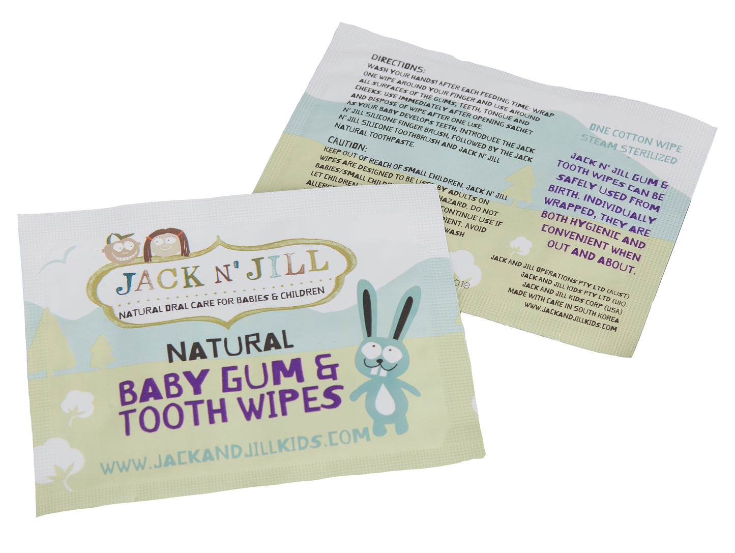 Jack N’ Jill Steril Bebek Diş ve Damak Mendili - 25'li Paket (Kasada Ekstra %15 İndirim)