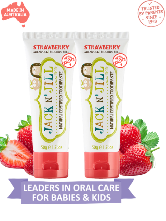 Jack N Jill Doğal Sertifikalı Diş Macunu - Çilek Aromalı 2 Adet (2x50g)