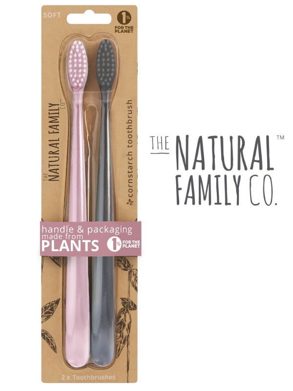 The Natural Family Co Bio Diş Fırçası Twin Pack (Kasada Ekstra %15 İndirim)