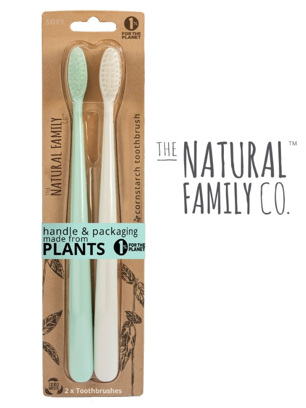The Natural Family Co Bio Diş Fırçası Twin Pack (Kasada Ekstra %15 İndirim)