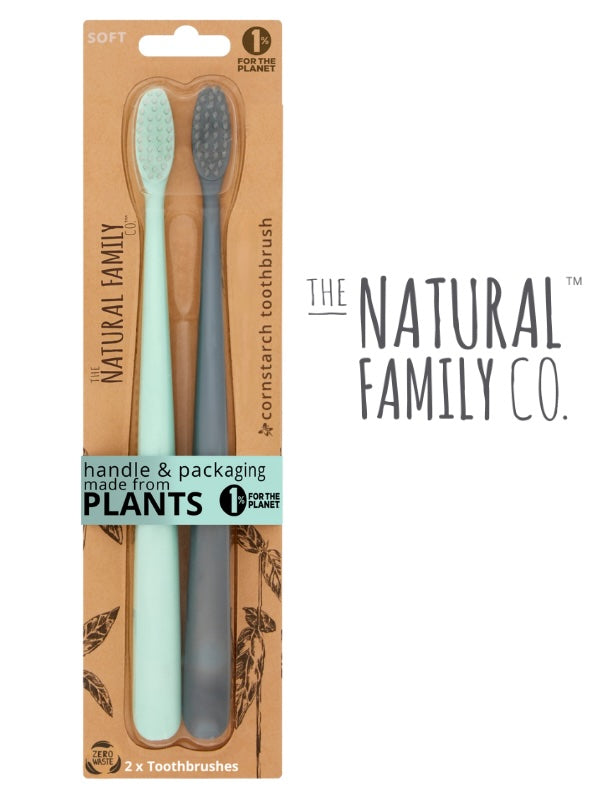 The Natural Family Co Bio Diş Fırçası Twin Pack (Kasada Ekstra %15 İndirim)