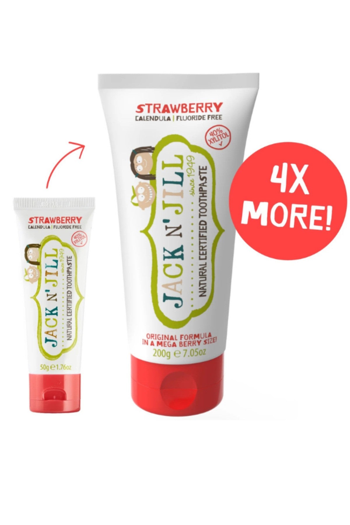 Jack N'Jill Doğal Sertifikalı Diş Macunu Mega Berry Çilek Aromalı 200 gr