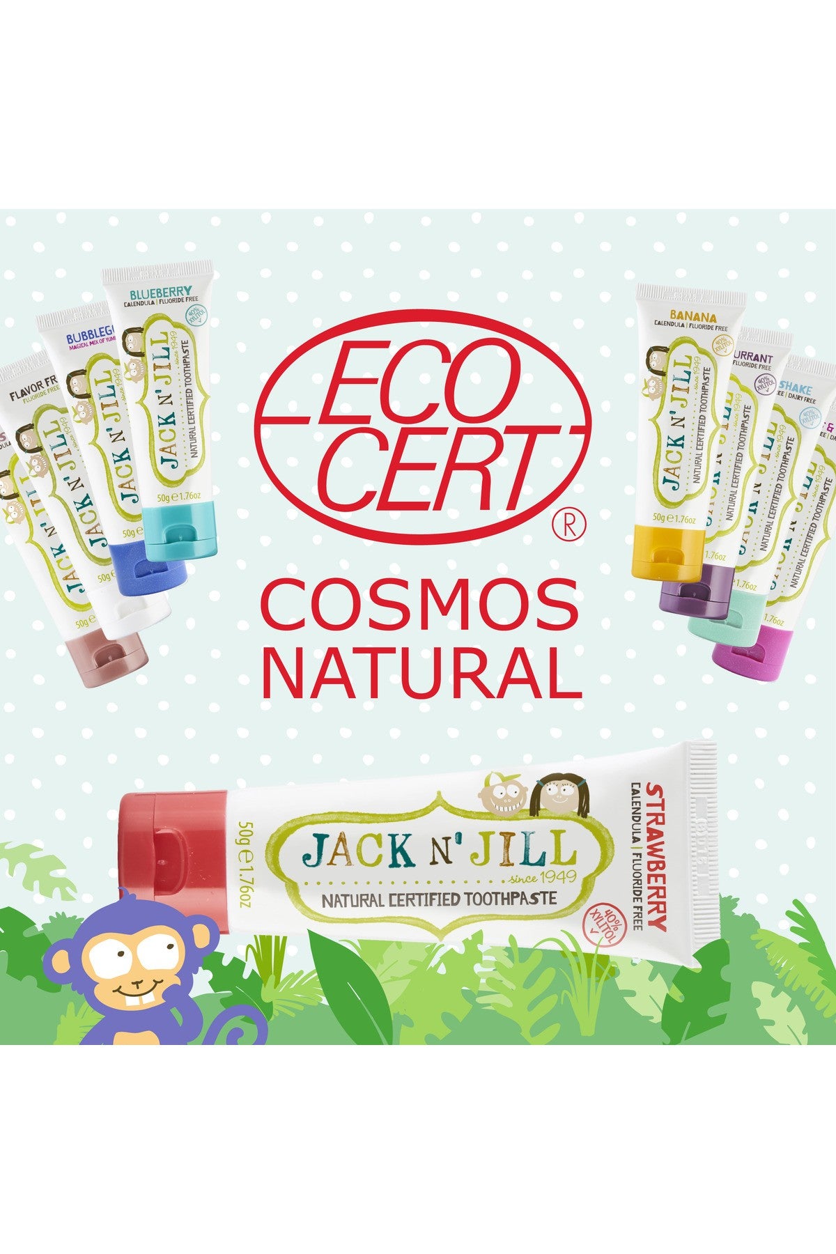 Jack N Jill Doğal Sertifikalı Elma Aromalı Diş Macunu 50g