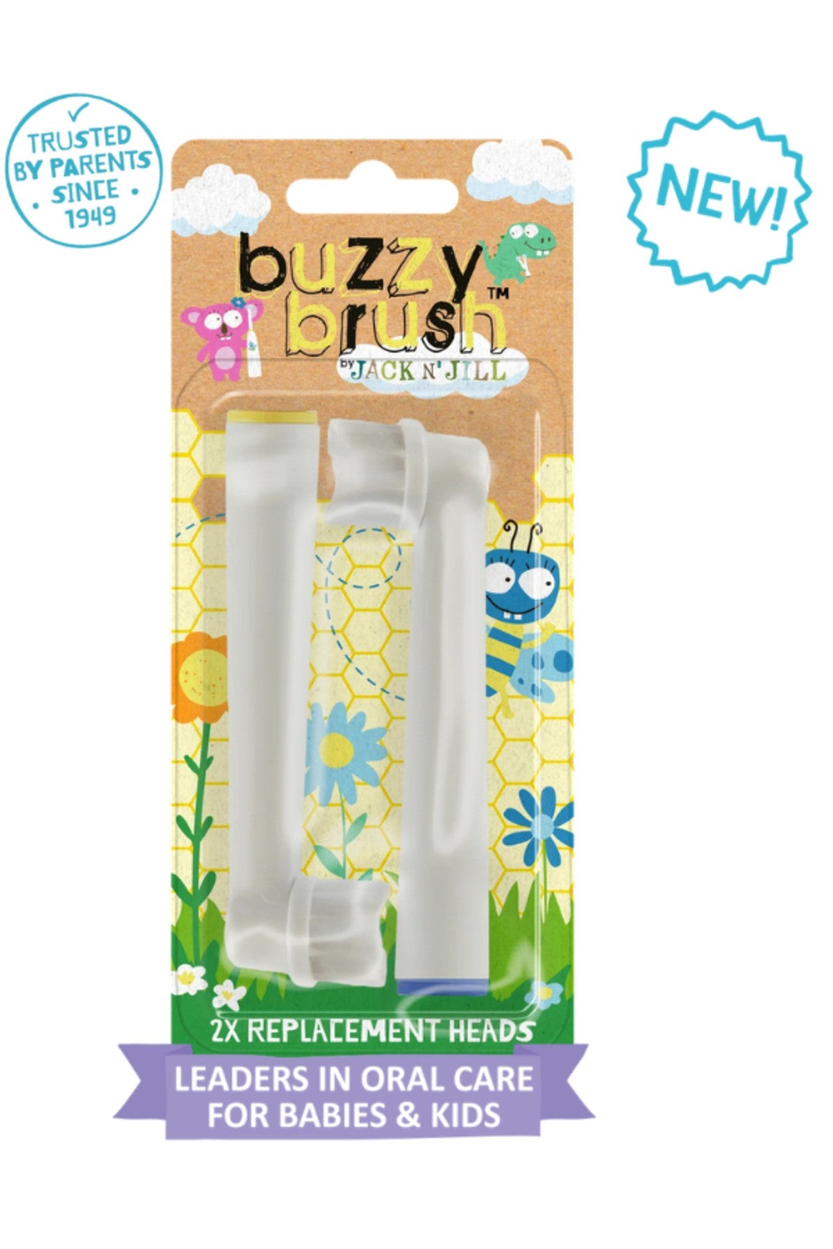 Jack N Jill Buzzy Fırça Yedek Başlıkları - 2'li Paket